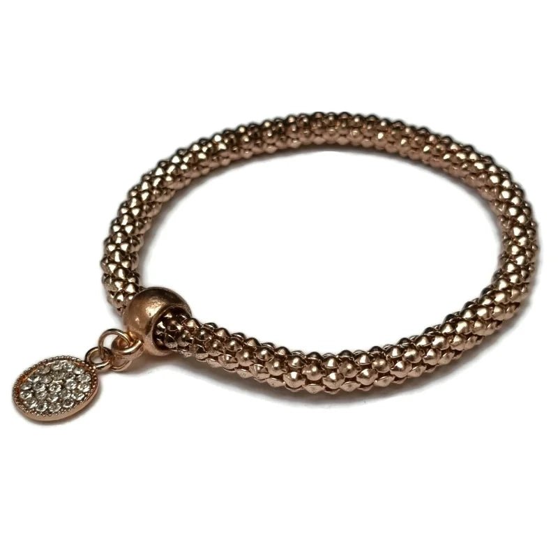 Ros&Atilde;&copy;gouden Popcorn Armband met bedel - Unisex