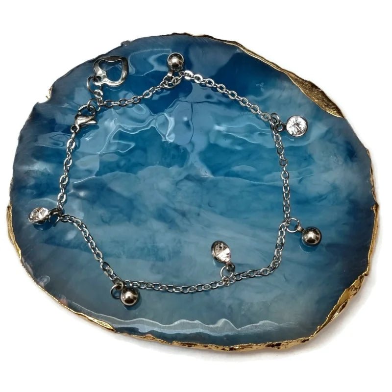 Elegante Stalen Bedel Armband vrouw met Zirkonia - Dames