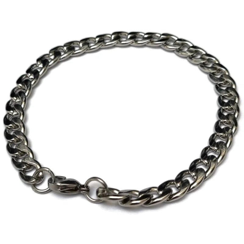 Stalen Gourmet Armband 21cm Zilver Kleur