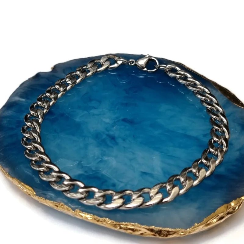 Stalen Gourmet Armband 21cm Zilver Kleur