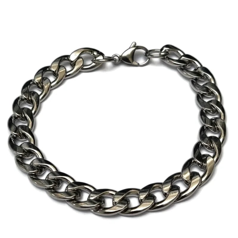 Zilverkleurige Gourmet Armband man RVS