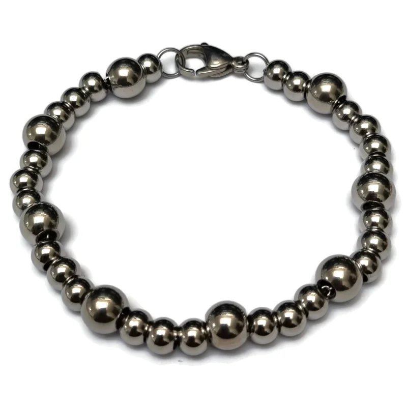 Zilver Kleur Kralen Armband - 19cm Lengte - Unisex