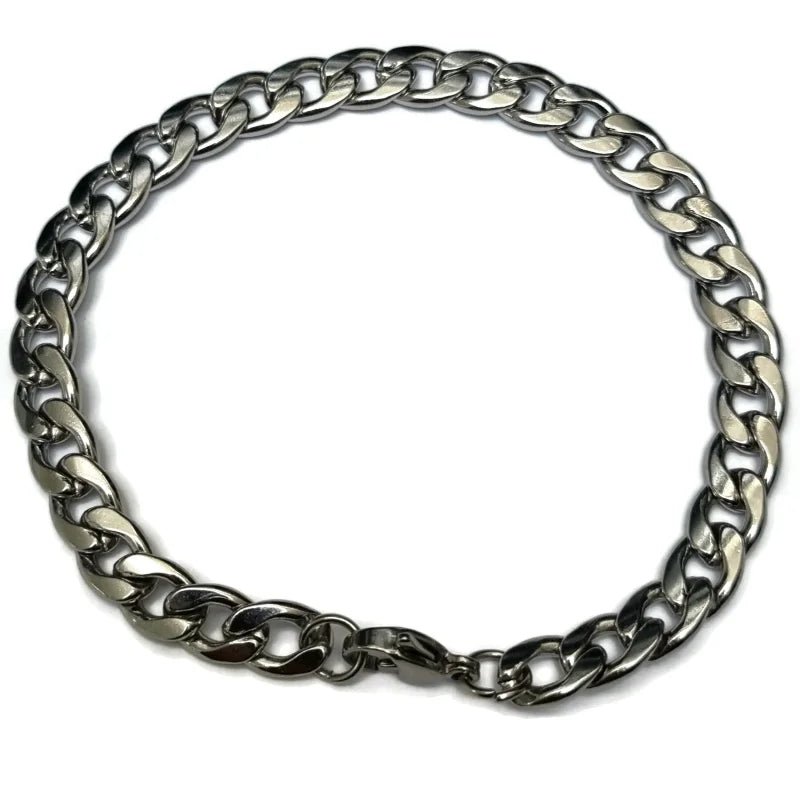 Stoere Stalen Gourmet Armband - 22cm - Unisex