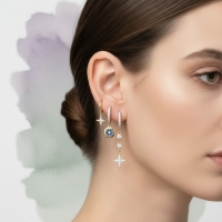 Set van Stars & Moon Oorbellen set -