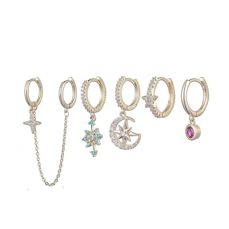 Stijlvolle Dazzly Ears Oorbellen Set -