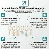 Set van Goudkleurige Dierenfeest Oorringen set -