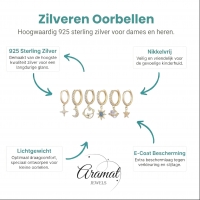 Oorbellen setje oorringen sterren -