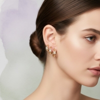 Oorbellen Set: Oorringetjes en Earcrawler Goudkleur -