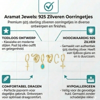 Luxe Oorbellen Setje goudkleurig zilver -