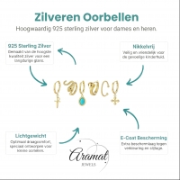 Luxe Oorbellen Setje goudkleurig zilver -