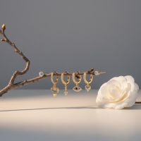 Goudkleurige Oorbellen Set vrouw -