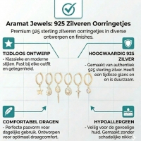 Elegante Zilveren Oorringen Set - 12mm -