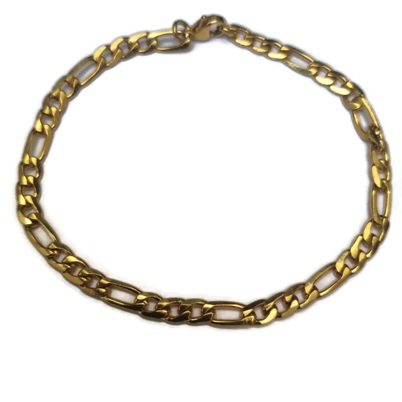 Luxe RVS Goudkleurige Figaro Armband 5mm