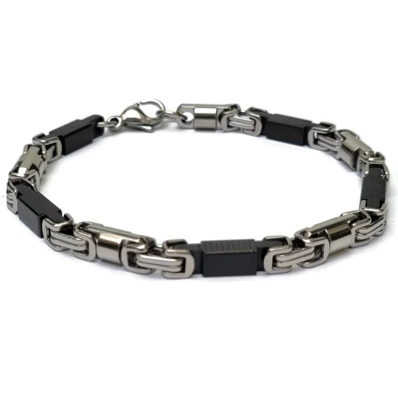 Stoere Konings Schakel Armband met Karabijnslot - Unisex