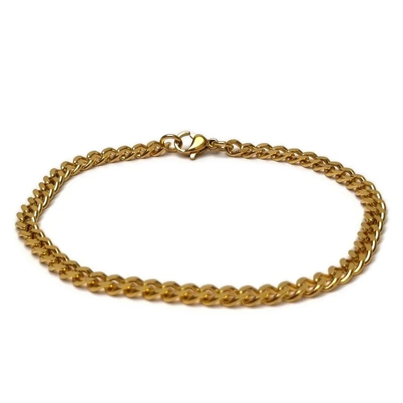 Goudkleurige Rvs Schakel Armband gourmet