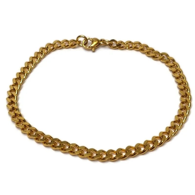 Goudkleurige Rvs Schakel Armband gourmet