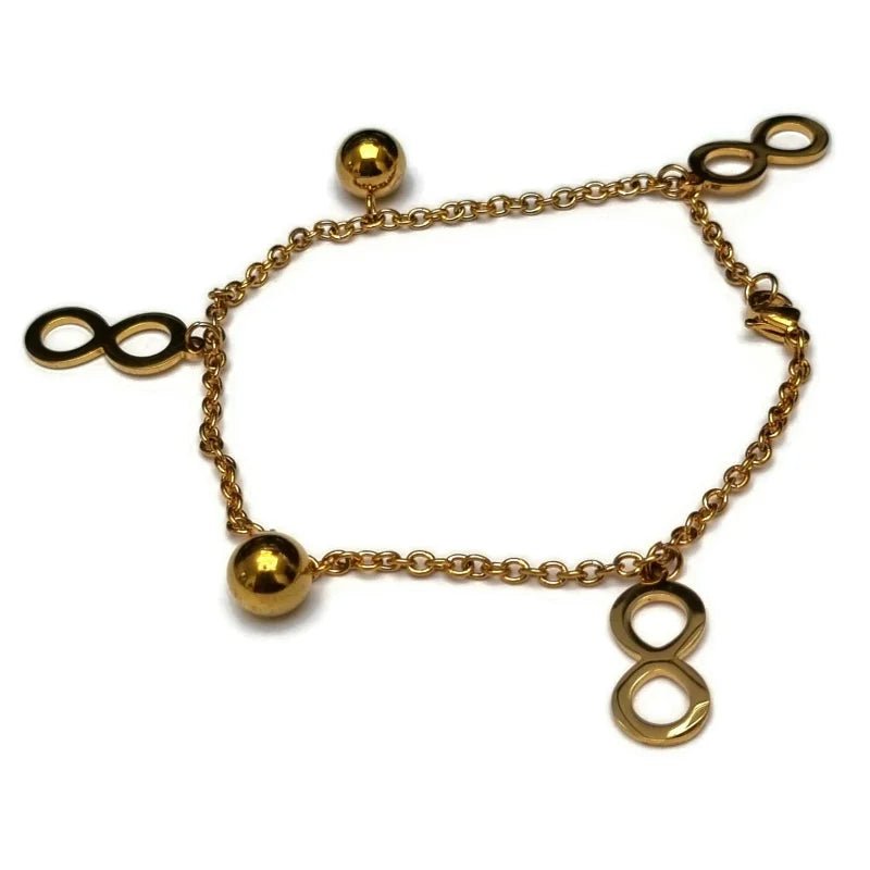 Gouden Infinity Bedel Armband - 19cm
