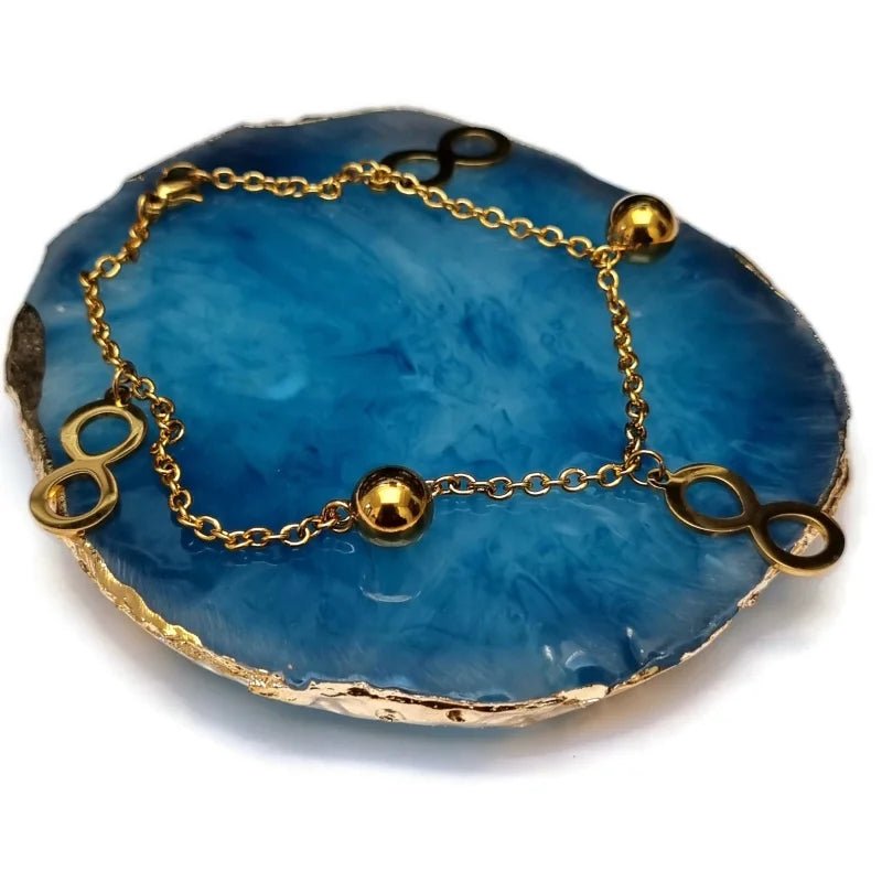 Gouden Infinity Bedel Armband - 19cm