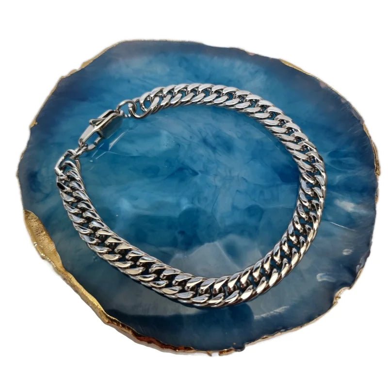 Dubbele Gourmetschakel Stalen Armband