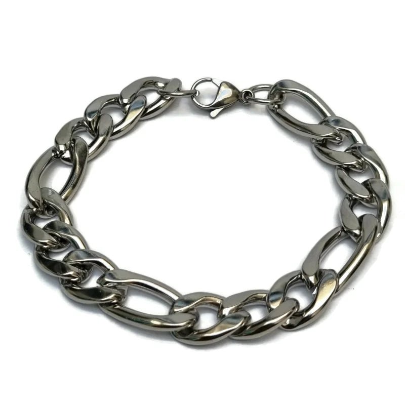 Stijlvolle Stalen Figaro Armband RVS - Heren