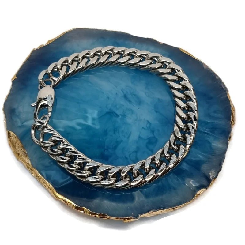 Stalen Schakelarmband Curb Cuban RVS - Heren