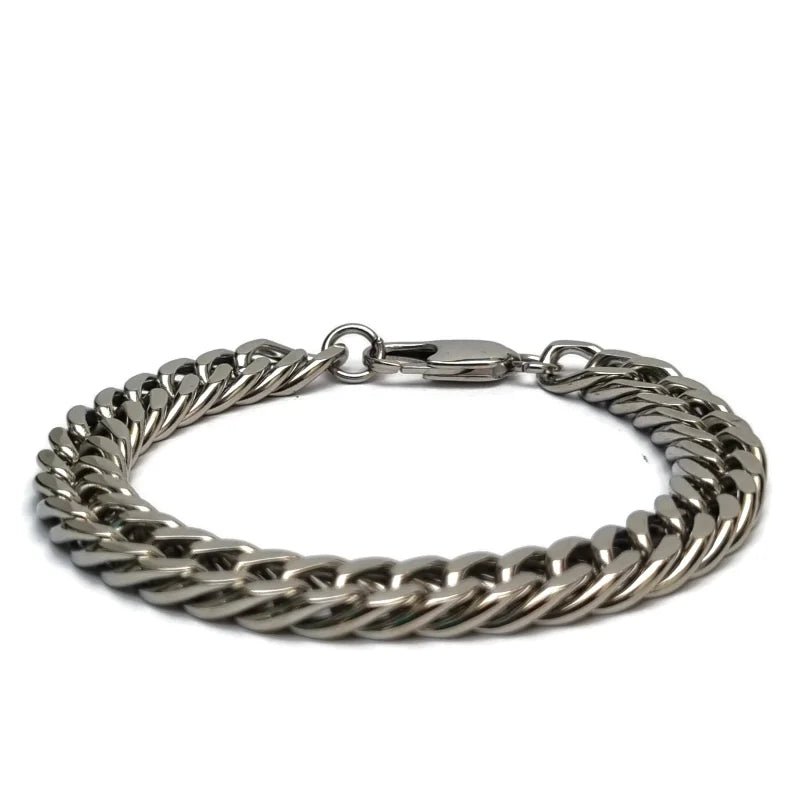 Stalen Schakelarmband Curb Cuban RVS - Heren