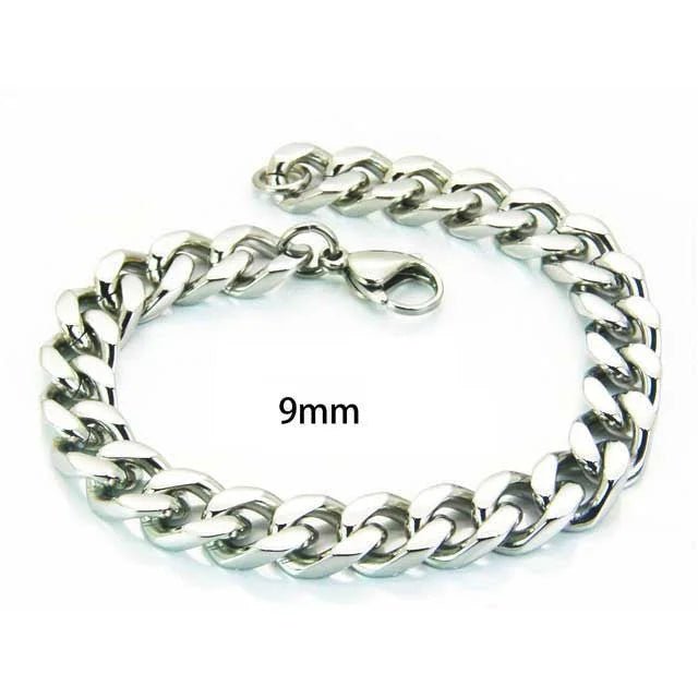 Stijlvolle Curb Cuban Schakelarmband 18cm
