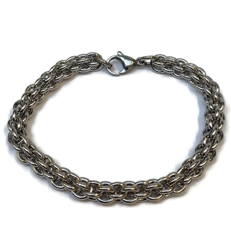 Dubbele Jasseron Armband staal - Heren