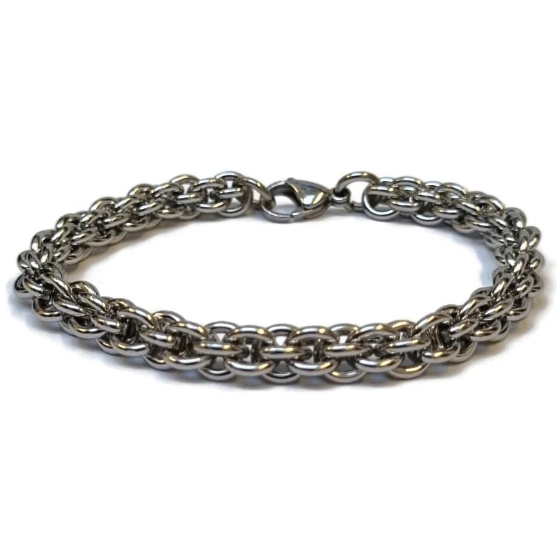 Dubbele Jasseron Armband staal - Heren