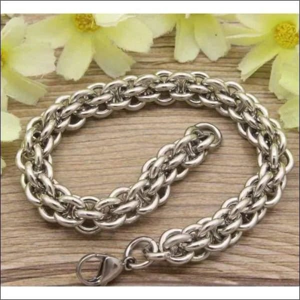 Dubbele Jasseron Armband staal - Heren