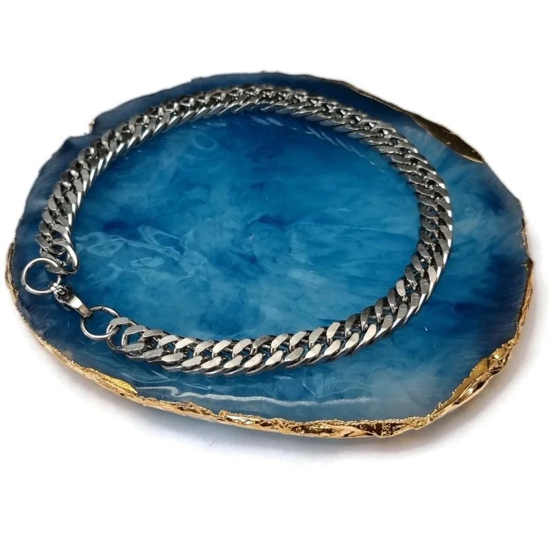 Stoere Dubbele Schakel Armband 21cm - Rvs