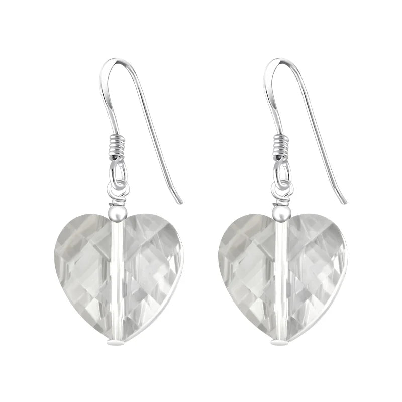 Zilveren Oorhangers met 14mm Kristal -