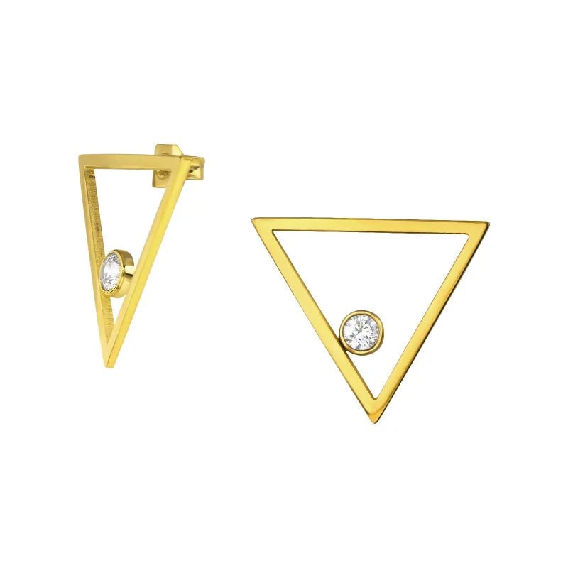 Gouden Oorbellen met Zirkonia - Aramat Jewels -