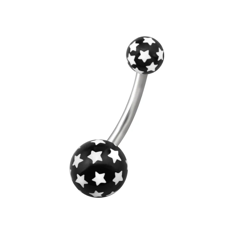 Stijlvolle Sterren Stalen Navelpiercing - Unisex