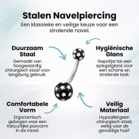 Stijlvolle Sterren Stalen Navelpiercing - Unisex