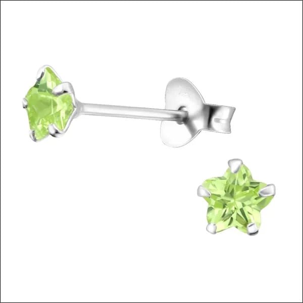 925 Zilveren Bloem Oorbellen met Zirkonia  - Bloemetjes Oorstekers - 5mm / Lila -