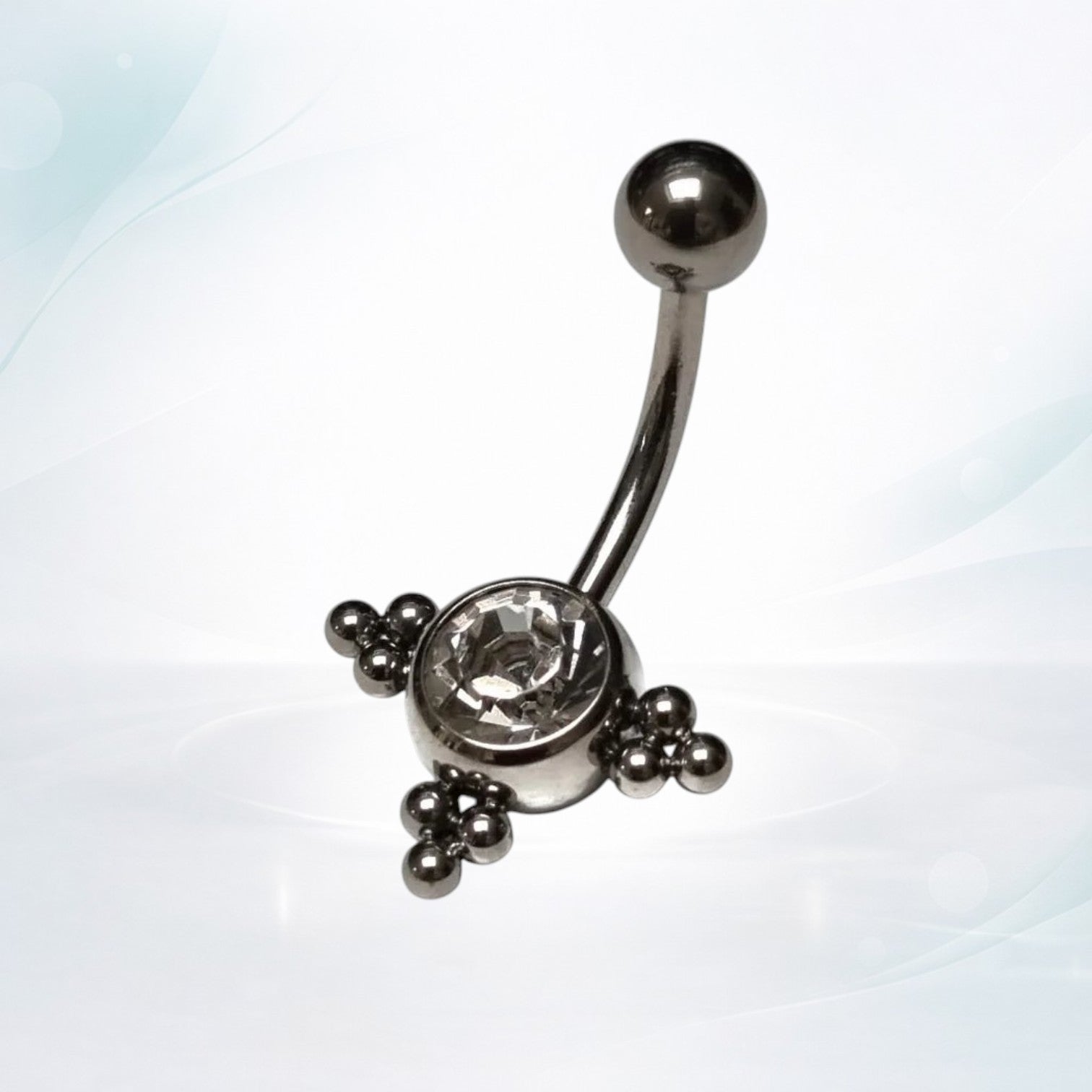 Transparante Zirkonia Dots Navelpiercing - Unisex
