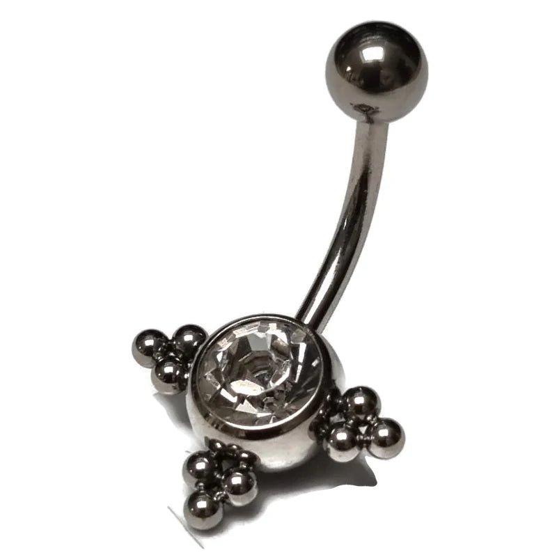 Transparante Zirkonia Dots Navelpiercing - Unisex
