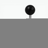 Zwarte Acryl Stalen Navelpiercing met Staal - Unisex