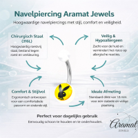 Kleurrijke Konijn Navelpiercing - Unisex