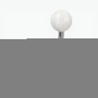 Witte Marmeren Stalen Navelpiercing - Unisex