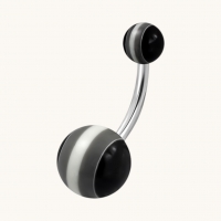 Stijlvolle Acryl Navelpiercing streepjes - Unisex