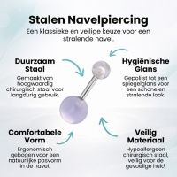 Stijlvolle Transparante Acryl Navelpiercing - Unisex