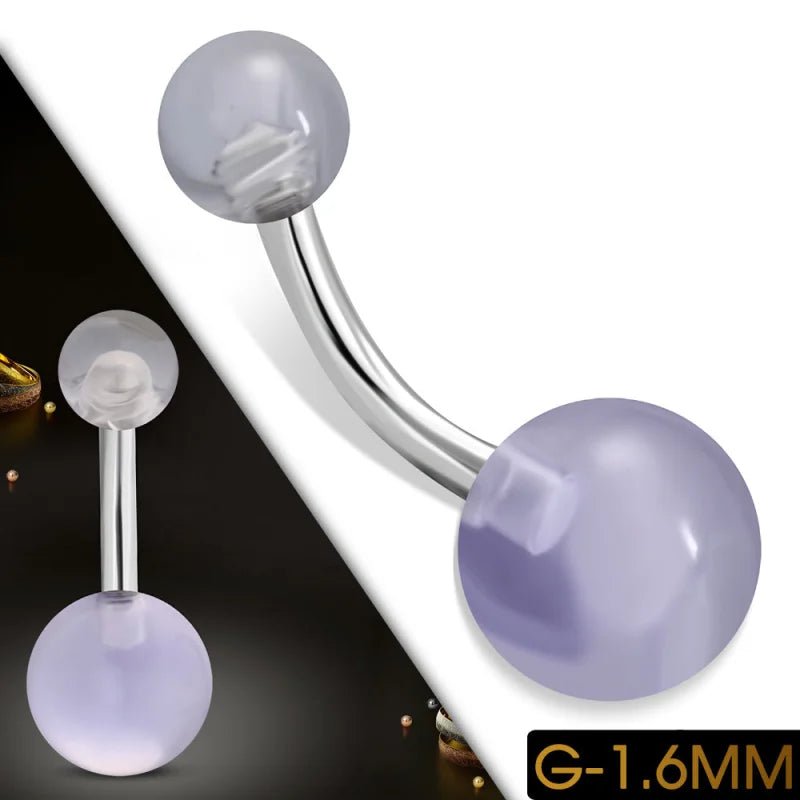 Stijlvolle Transparante Acryl Navelpiercing - Unisex