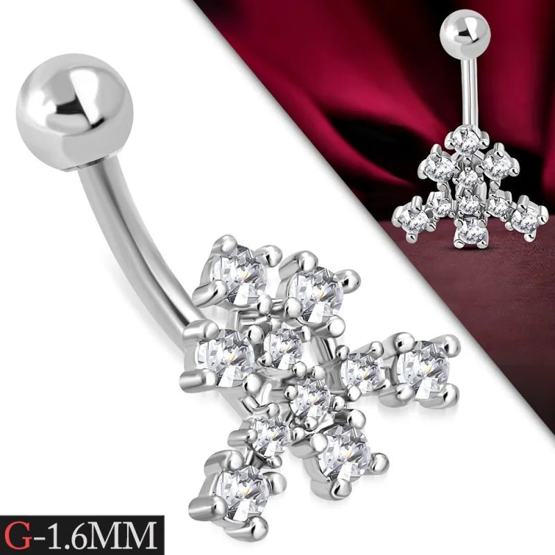 Chirurgisch Stalen Navelpiercing met Zirkonia - Heren