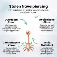 Elegante Navelpiercing spin - Unisex