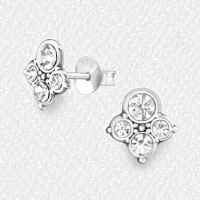 Transparante Kristal Oorbellen met 925 Zilver -