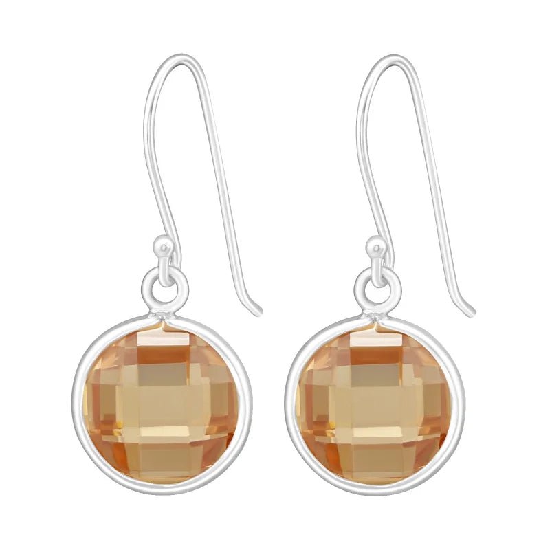 Chique Champagne Zirkonia Oorhangers meisje -