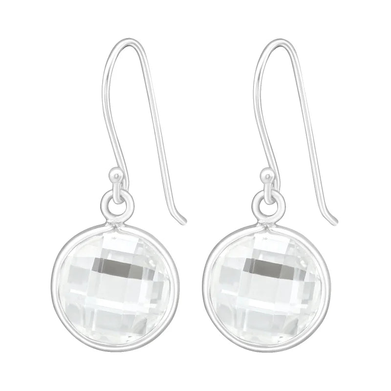 Zilveren Transparante Zirkonia Kinder Oorhangers - Aramat -