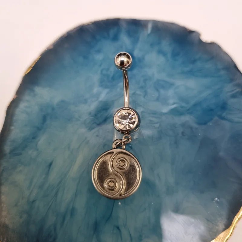Yin Yang Muntje Navelpiercing - Heren